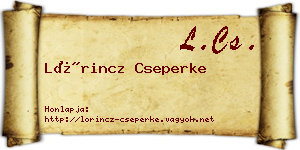 Lőrincz Cseperke névjegykártya